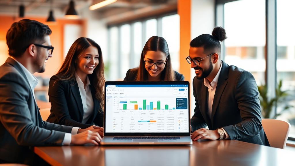 Équipe commerciale analysant un pipeline de ventes