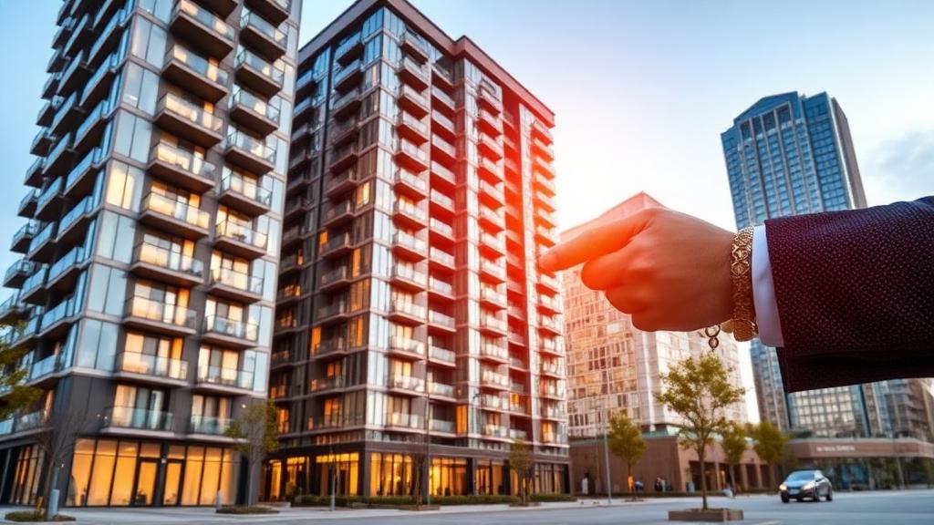 Immeubles résidentiels et bureaux modernes